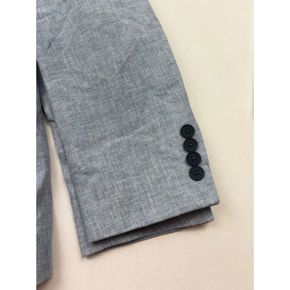 $495 NEW BAR III MENS 38R BLUE LINEN SLIM 2 PIECE SUIT WITH DRESS PANTS 30X30